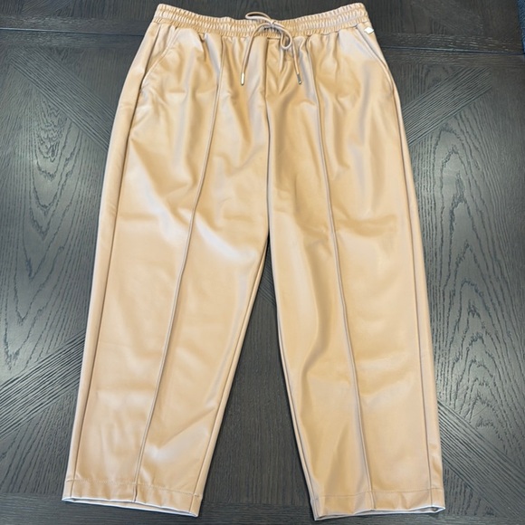CALIA flexible leather joggers - Picture 1 of 4